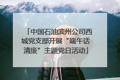 中国石油滨州公司西城党支部开展“端午话清廉”主题党日活动